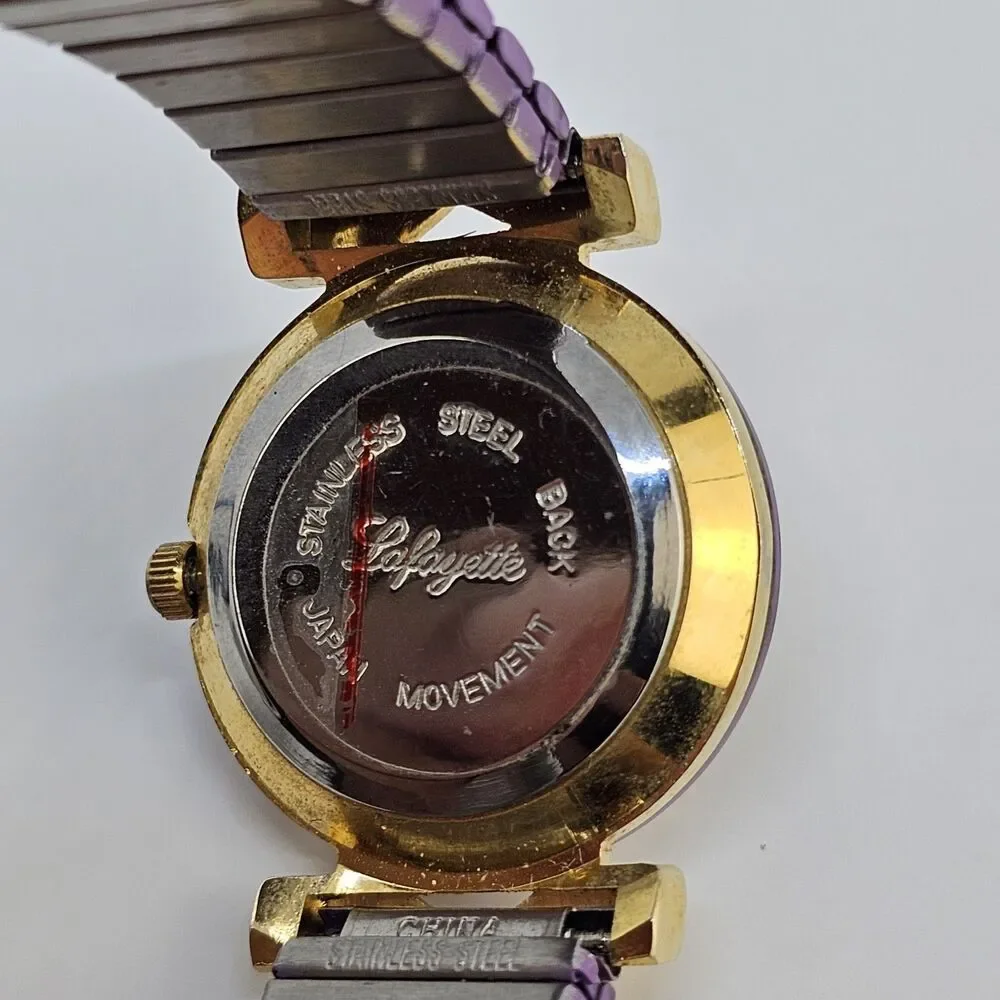 Lafayette Women's‎ Watch 27MM Cream Dial Purple Expandable Band 6